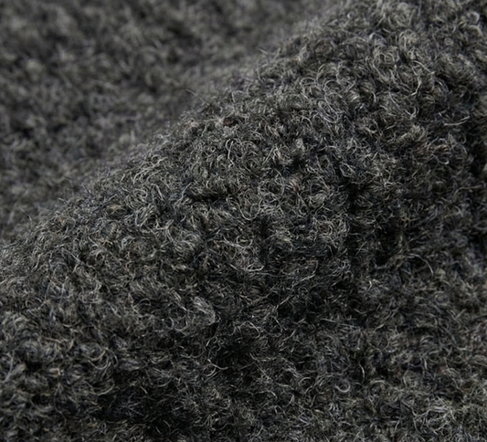 Charcoal Grey Fuzzy Button-Down Cardigan