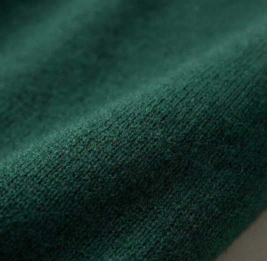 Classic Dark Green Crew Neck Sweater