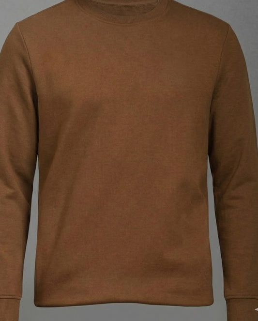 Classic Brown Crew Neck Sweatshirt